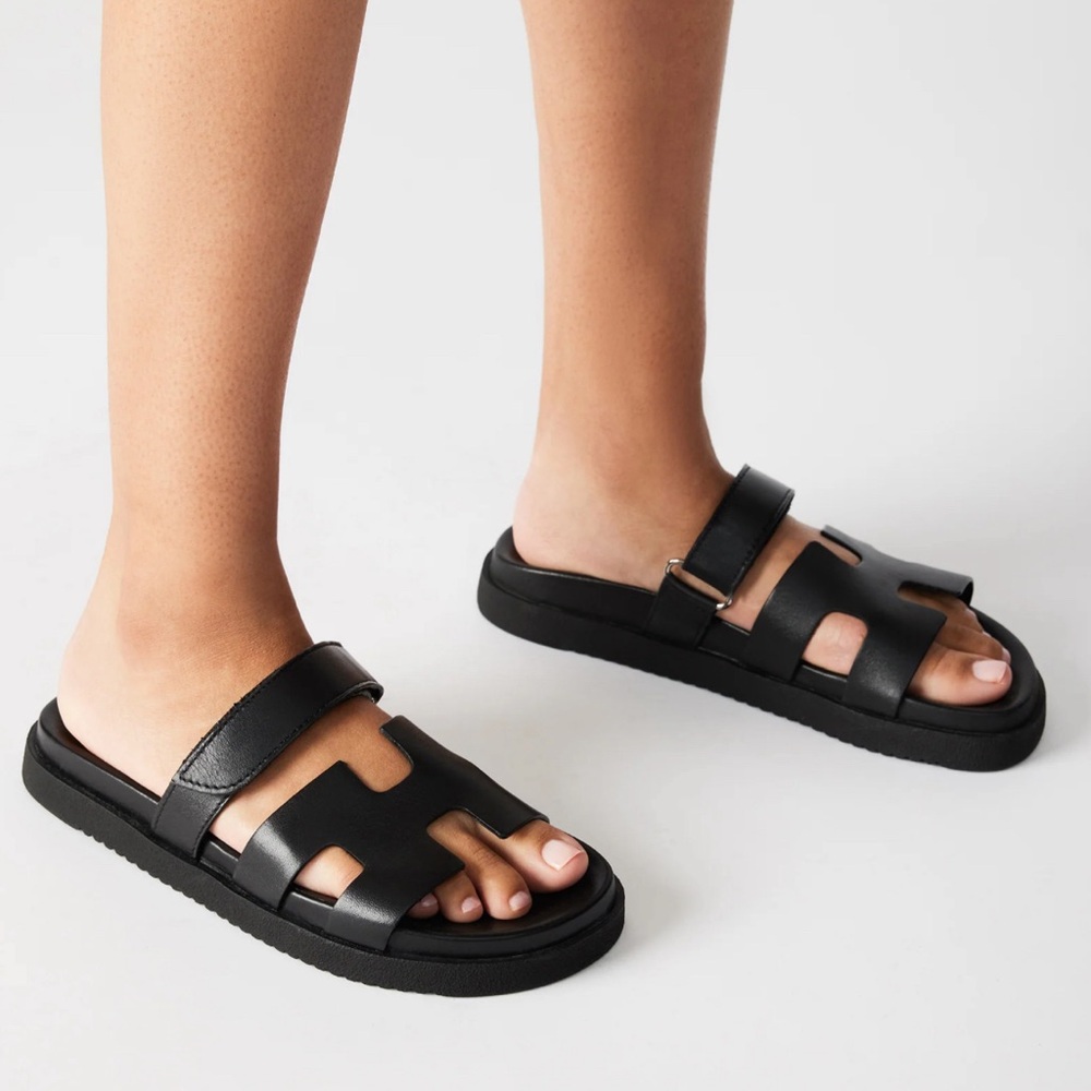 Steve Madden MAYVEN BLACK LEATHER size 9.5 (worn once)